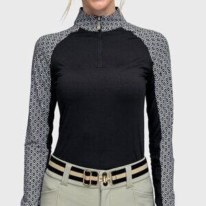 Kastel Denmark 1/4 Zip Long Sleeve Shirt Ladies Size Medium - NEW with tags